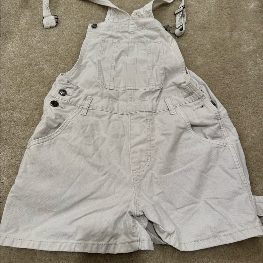 Cotton On Light Gray Utility Overalls